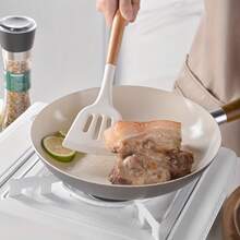 14pcs/set Silicone Utensil Set, Safety Cooking Utensils With Storage Bucket, Non-Stick Cooking Utensils With Wooden Handle, Cookware, Kitchen Utensil Set - Pink 14-piece set - View 7