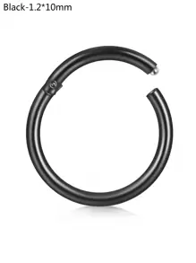 CIZME 1 件/套防过敏铰链鼻环 20G 18G 16G 14G 不锈钢鼻中隔珠宝铰链节环身体穿孔鼻环唇环鼻轮软骨耳环 - 卡扣 - 查看 63