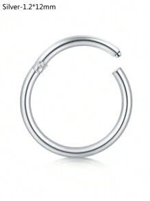 CIZME 1 件/套防过敏铰链鼻环 20G 18G 16G 14G 不锈钢鼻中隔珠宝铰链节环身体穿孔鼻环唇环鼻轮软骨耳环 - 卡扣 - 查看 22