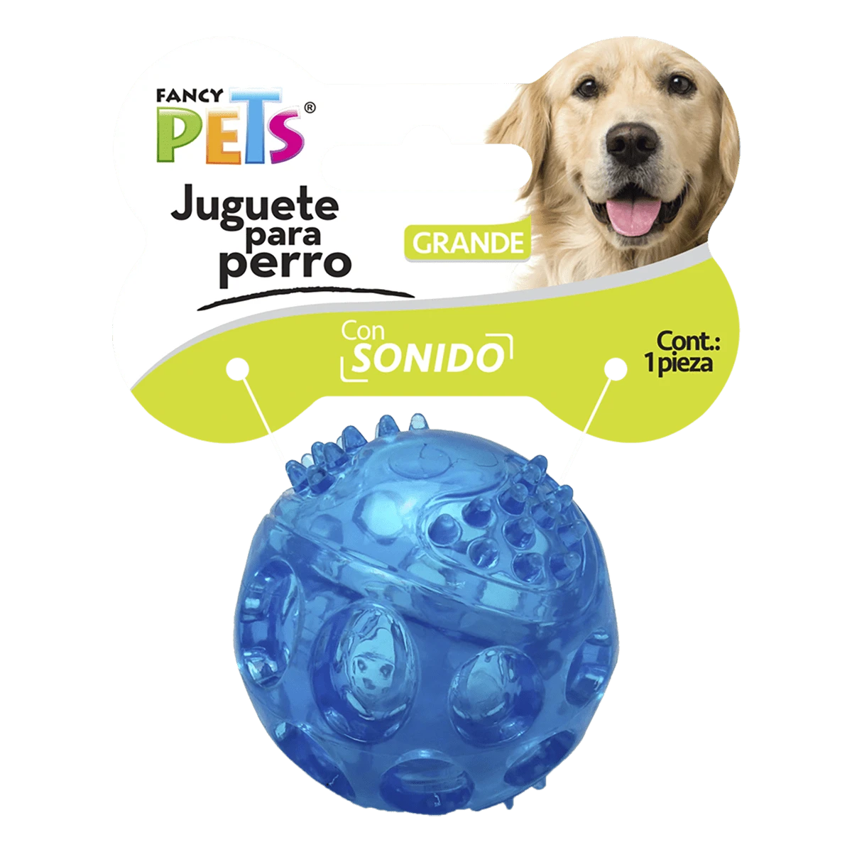 Fancy Pets Pelota de Juguete Grande con Sonido para Perro Color Azul - Azul - Ver 1