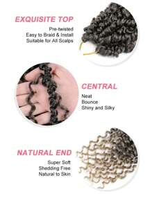 5包55根熱情捲髮,毛網預結、預旋轉,熱情捲髮纏髮、波西米亞纏髮