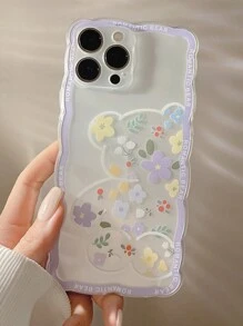 Gucadi Phone Case With Creative Prints Of Watercolor Blueberry, Butterfly, Crystal Butterfly, Lovely Bear, Purple & Pink Flowers, Tulip, Compatible With Apple Smartphone For - Multicolor - View 8