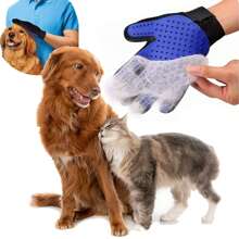 Guante Quita Pelo Para Mascota Cepillo guante para perro y gato Removedor masaje Anti estres antiestres Peine - Azul - Ver 1