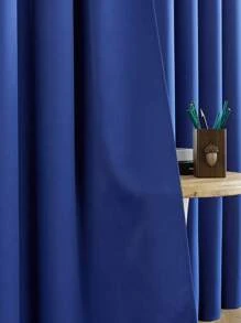 1入固色帶環遮光窗簾,適用於臥室和客廳。安裝和滑動簡單,雙面固色,質感柔軟。適用於兒童房間和托兒所。可減少冬夏兩季的房間熱量損失和冷風 - 海軍藍 - 查看 4