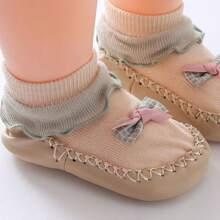 1 Par De Calcetines Para Zapatos Infantiles, Calcetines Antideslizantes Para Bebé, Calcetines De Fondo Suave Para Aprender A Caminar, Calcetines Finos Para Primavera Y Otoño De 0 A 2 Años, Color Aleatorio