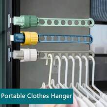 Laundry Accessories Clothes Hanger Multifunctional Camping Wardrobe Adjustable Clothes Hanger Window Frame Drying Hanging Rack Storage Holder - Multicolor - View 1