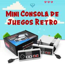 Consola Retro de video juegos clásica, salida AV, sistema de videojuegos NES de 8 bits, 620 juegos integrados con 2 controladores clásicos Horas de Diversion Consola de Juegos divertida retro regalo para niños navidad - Gris - Ver 1