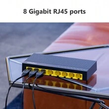 IMOU 8-Port Gigabit Switch SG108C Router with 10/100/1000Mbps Auto-Negotiation Auto MDI/MDIX 802.3X Flow Control - Black - View 2