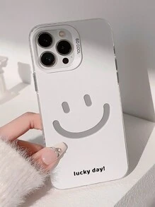 Gucadi 銀白色仙女風格粉紅玫瑰、簡約笑臉與韓式棕櫚樹iphone保護殼,電鍍,雷射防摔設計,相容於蘋果手機 - 彩色 - 查看 7