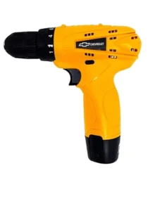 Parafusadeira Furadeira Forte 12v Sem Fio Bateria Extra Bivolt - Amarelo - Visão 3