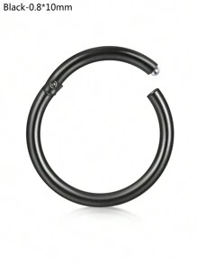 CIZME 1 件/套防过敏铰链鼻环 20G 18G 16G 14G 不锈钢鼻中隔珠宝铰链节环身体穿孔鼻环唇环鼻轮软骨耳环 - 卡扣 - 查看 79