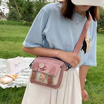 Fashionable And Texture, Goddess Style Crossbody Bag, Best Friends & Sisters Matching 2pcs Handbag, Cute Clutch Bag Included