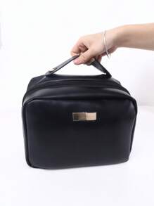 Women's Portable Makeup Bag High-Capacity Waterproof Travel Toiletry Bag With New Fashionable Design And Hand Strap - Black - View 3
