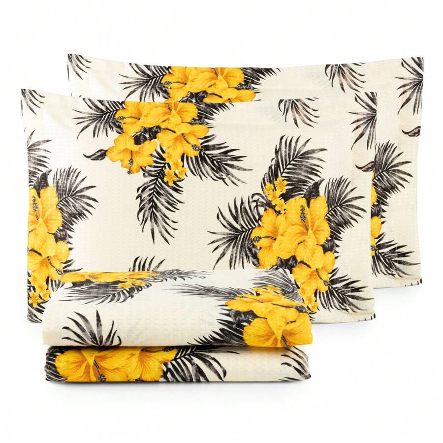 Sheet Sets with Pillowcases - 黃色的花 - 查看 1