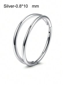 CIZME 1Pc/Set Hypoallergenic Hinged Clicker Double Hoop Nose Rings Hoop 20G 18G 16G 14G Stainless Steel Septum Jewelry Hinged Segment Ring Body Piercing Nose Hoop Lip Rings Nose Helix Cartilage Rook Earrings - Multicolor - View 27