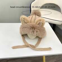 Women's Cute Ear Shaped Solid Color Ear Protection Casual Warm Hat, Comfortable Windproof Travel Brimless Hat - Pink - View 6