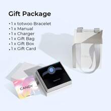 Totwoo Candy Collection-Long Distance Touch Single Bracelet-Colorful Band Bracelet, Vibration & Light Up For Love Couples Bracelet | Long Distance Relationship Gifts For Girlfriend Bluetooth Pairing Jewelry- Stay Connected Anytime, Anywhere - 深藍 - 查看 6