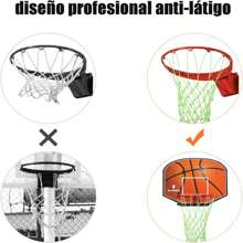 Red de Baloncesto Red de Canasta Nylon Se Adapta a Llantas de Baloncesto estándar para Interiores o Exteriores, tamaño estándar de la NCAA 12 bucles