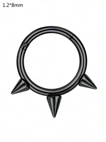 CIZME 1 件/套 防过敏铰链鼻中隔环圈 16G 不锈钢鼻中隔首饰铰链节环身体穿孔鼻环唇环鼻轮软骨耳环 - 卡扣 - 查看 13