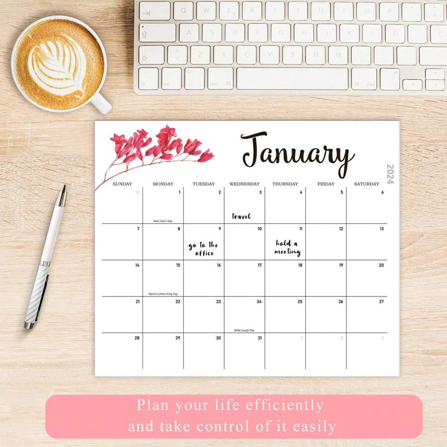 Calendars 2024 monthly planner schedule for creative sticky notes