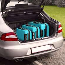 3 Piece Luggage Set, Carry on Suitcase Sets Hardside Lightweight Spinner with TSA Lock, Butter Yellow - Sea Blue - View 7