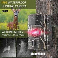 16mp 1080p Outdoor Wildlife Hunting Trail Camera With Infrared Night Vision And Motion Detection Waterproof