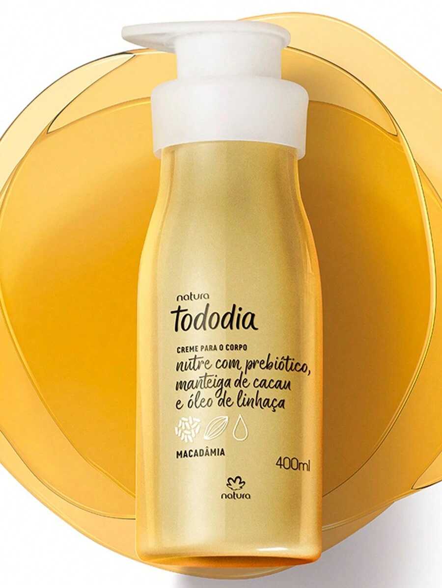 Natura Creme Desodorante Nutritivo Para o Corpo Tododia macadamia  400ml - Dourado - Visão 1