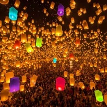 Globo de Cantoya Voladora Para Pedir Deseos , Linternas Chinas del Cielo, Linternas de Papel Voladoras,n SE ENVIAN COLORES ALEATORIOS  Farolillo Volador Farolillos Voladores, Luces Brillantes Voladoras de Estilo Tradicional,Utilizadas para Cumpleaños, Bodas, Fiestas, San Valentín - Multicolor - Ver 6