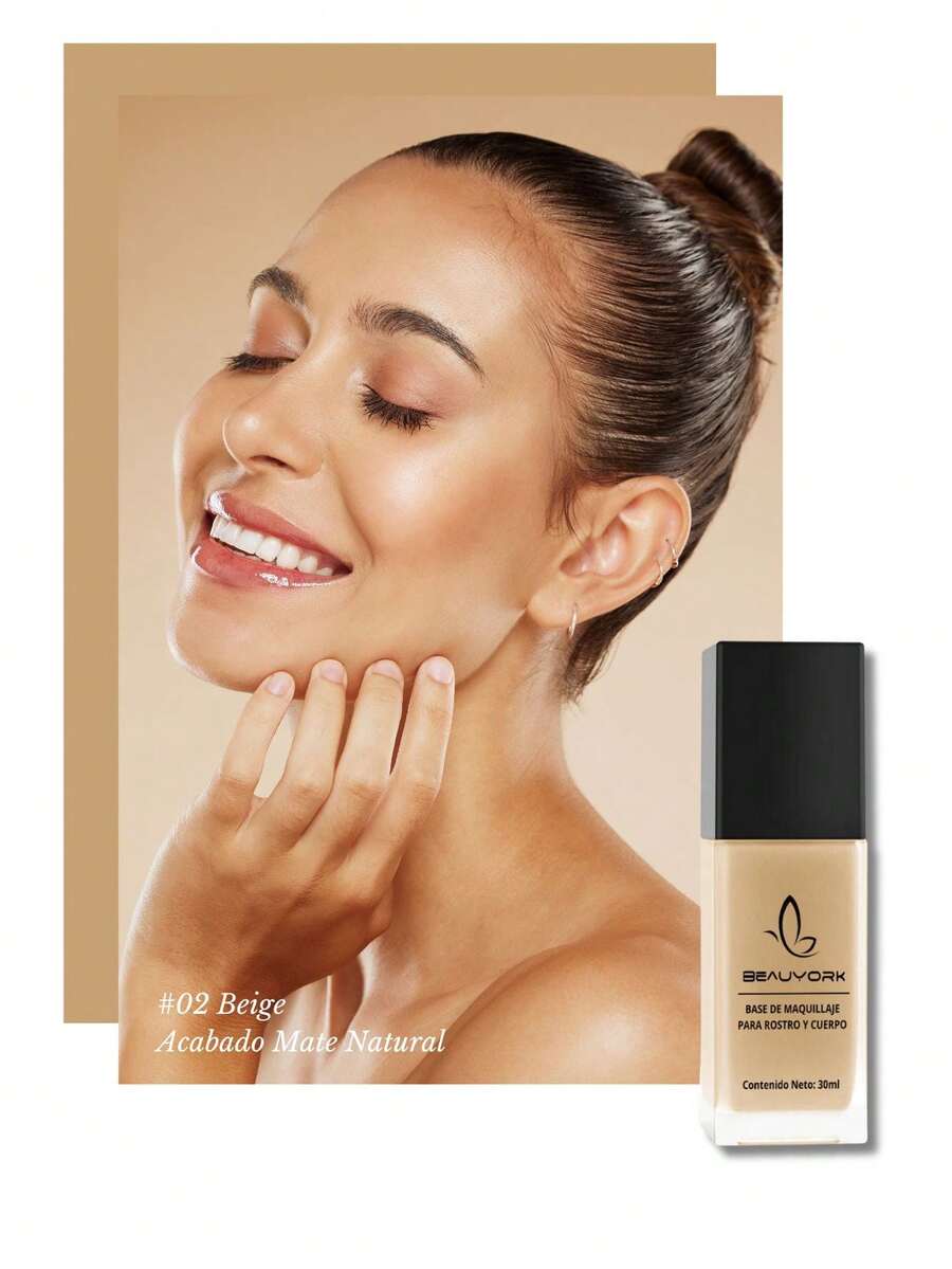 Matte Makeup Base With High Coverage - 02 Beige - View 1