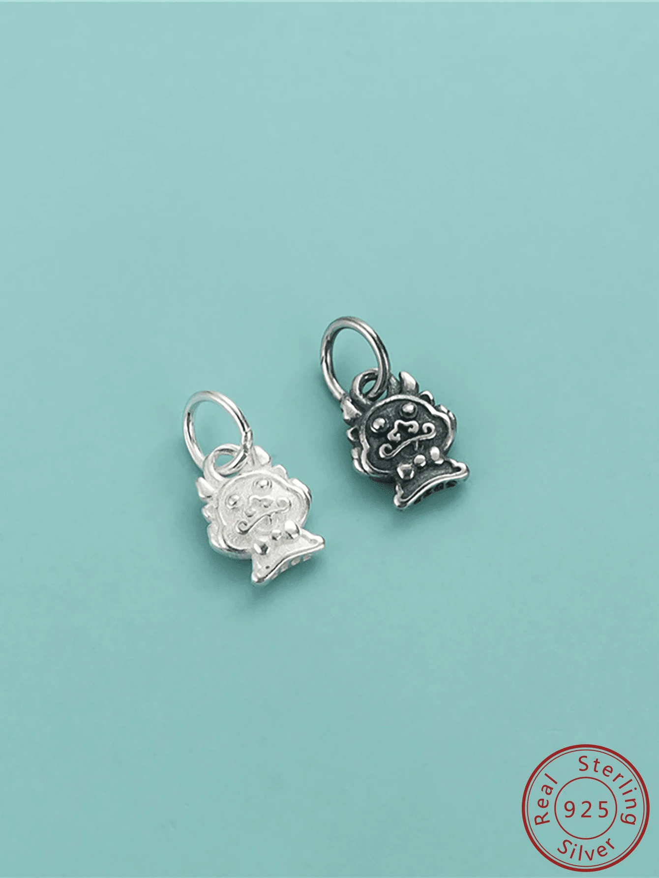 1個時尚可愛的S925純銀龍寶寶吊墜，適用於女士兒童手鍊項鍊珠寶製作手工DIY配件 - 期間 - 查看 1