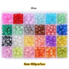 8mm玻璃仿翡翠珠子漸變雙色圓珠手工DIY手鍊項鍊珠子珠材 - 8mm 圓珠 - 查看 30