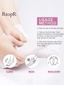 Mascarilla Exfoliante Para Pies: Ultimate Foot Care Solution - Natural, Moisturizing, and Soothing Exfoliante Para Pies - Transforms Dry, Cracked Feet into Soft, Smooth Beauties - Perfect Self-Pedicure at Home! - Rosa - Ver 2