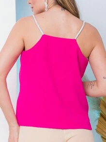 Women Tank Tops & Camis - 玫紅色 - 查看 2