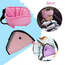 Protector De Cinturón Seguridad Y Almohada Para Niños Auto - Rosa - Ver 2