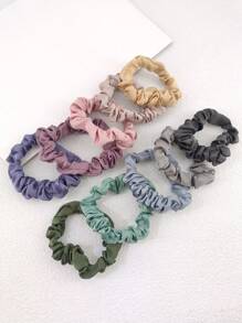 10 pezzi/confezione Elastici per capelli in tessuto per donna, adatti per uso quotidiano casual, fermagli per capelli Dopamina, elastici per coda di cavallo, accessori per capelli per la casa, fasce elastiche per capelli - Multicolore - Visualizzare 4