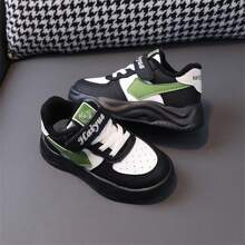 秋/冬新款男童運動鞋,幼兒休閒防滑柔軟底走路鞋 - 黑色 - 查看 3