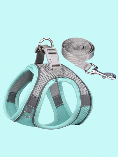 1pc Reflective Breathable Pet Harness Vest For Small And Medium Dogs