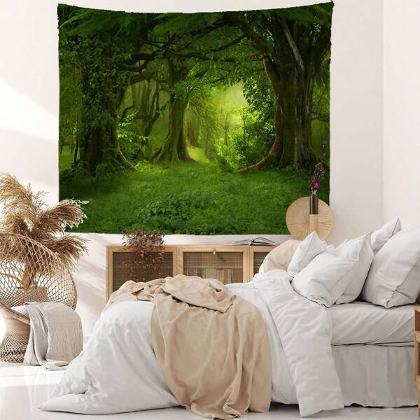 1 Stück Wald Druck Wandteppich, Modern Minimalistischer Wandteppich Aus ... 1 Stück Wald Druck Wandteppich, Modern Minimalistischer Wandteppich Aus ...