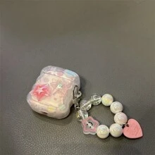 夏季 1 件装流沙星设计耳机盒 兼容 Airpods 兼容 Airpods1/2 AirPods Pro - 無色 - 查看 1