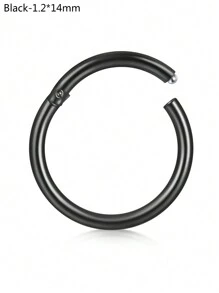 CIZME 1 件/套防过敏铰链鼻环 20G 18G 16G 14G 不锈钢鼻中隔珠宝铰链节环身体穿孔鼻环唇环鼻轮软骨耳环 - 卡扣 - 查看 52