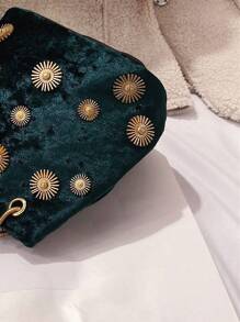 Glamorous,Quiet Luxury,Exquisite Women's Mini Fashion Round Buckle Bucket Chain Shoulder Bag For Party Girls, Bride Perfect For Party,Prom,Wedding