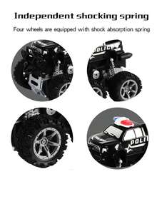 1pc/set Four-wheel Drive Inertial Off-road Police Car Toy For Boys - White - View 6