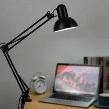 LED Desk Lamp, Metal Desk Lamp With Clamp, Adjustable Folding Study Table Lamp For Home, Office, Work, Study - black/white light - View 6