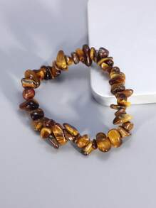 Pulsera Elástica De Piedras Preciosas De Cristal Hecha A Mano, Que Incluye 7 Cuentas De Chakra, Excelente Regalo Para El Día De San Valentín Y Navidad