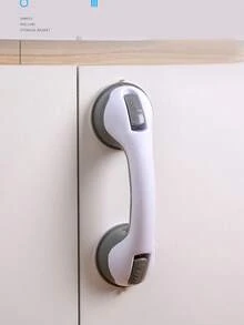 Bathroom Grab Bar Anti-Slip Shower Wall Handle For Elderly, Rails For Toilet Safety, Strong Suction Cup - White - View 5