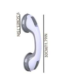 Bathroom Grab Bar Anti-Slip Shower Wall Handle For Elderly, Rails For Toilet Safety, Strong Suction Cup - White - View 2