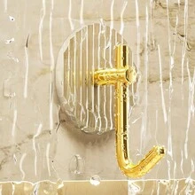 1pc Luxurious Gold Hook With Delicate Design, Great For Multiple Scenes Such As Desk, Door, Kitchen And Bathroom - transparent - View 6