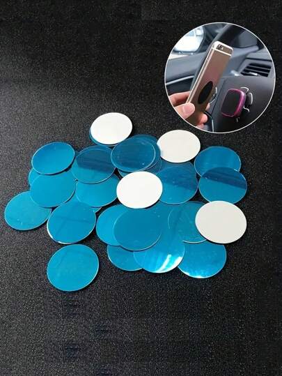 5 Stücke 40mm Durchmesser Elektroplattierte Eisenplatten Handy-halter Zubehör Mit Klebstoff