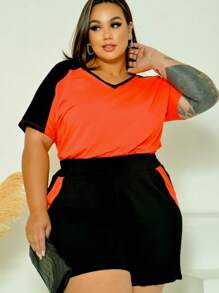 Plus Size Co-Ords - trái cam - Xem 1