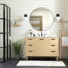 18/30/36/ Inch Bathroom Mirror Make Up Mirror For Wall, Stainless Steel Frame Circle Mirror Wall Mounted Decorative Mirror For Bedroom Living Room Entryway Black/Silver - 銀色 - 查看 11